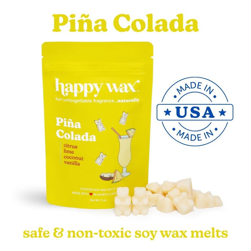 هابي واكس مجموعة Happy Wax الصيفية التي لا نهاية لها تذوب شمع الصويا الطبيعي المعطر - إجمالي 6 أونصة. مجموعة ذوبان الشمع المعطرة تتضمن المد الساحلي لجوز الهند البرونزي وبينا كولادا - Image 5